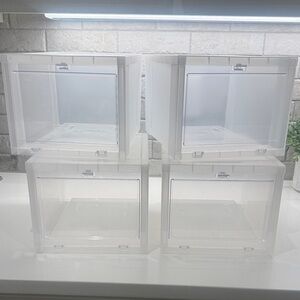 Container Store Drop Front Shoe Storage - Set of 4